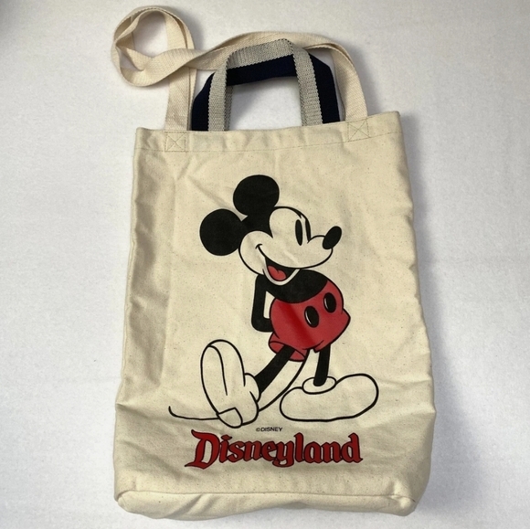 Disney Handbags - Disneyland Mickey Mouse Shoulder Canvas Tote Bag Disney Parks